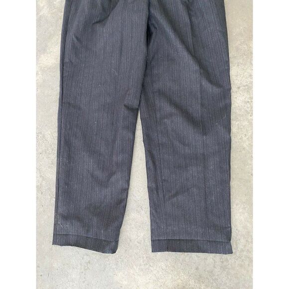 HW New York Pants Trouser Grey Wool Pinstripe Womens Size 12 - Picture 5 of 8